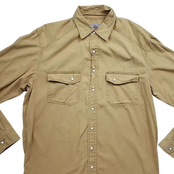 Vintage The Territory Ahead Pearl Snap Shirt Mens M Brushpopper Western Outdoor - Picture 3 of 9